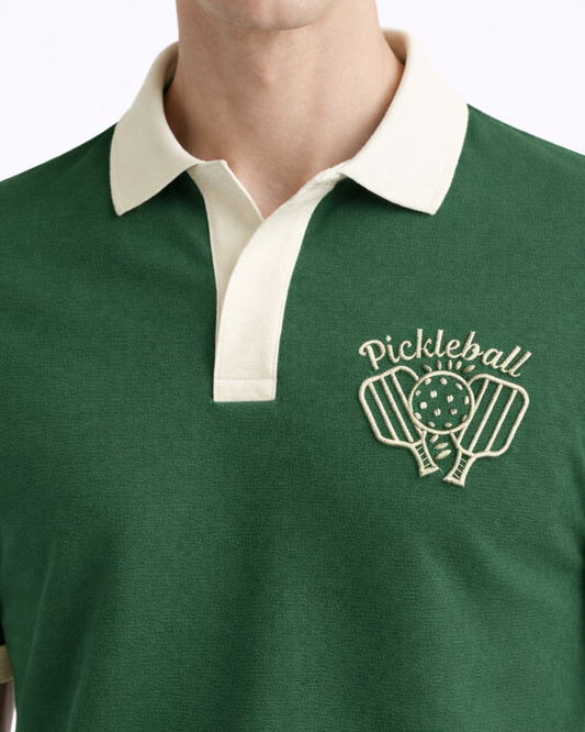 Pickleball Edition V-Neck Polo T-Shirt
