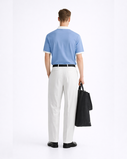 Blue V-Neck Polo T-Shirt