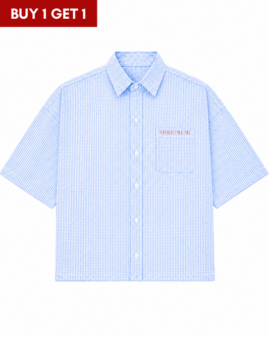SKY BLUE BOXY SHIRT