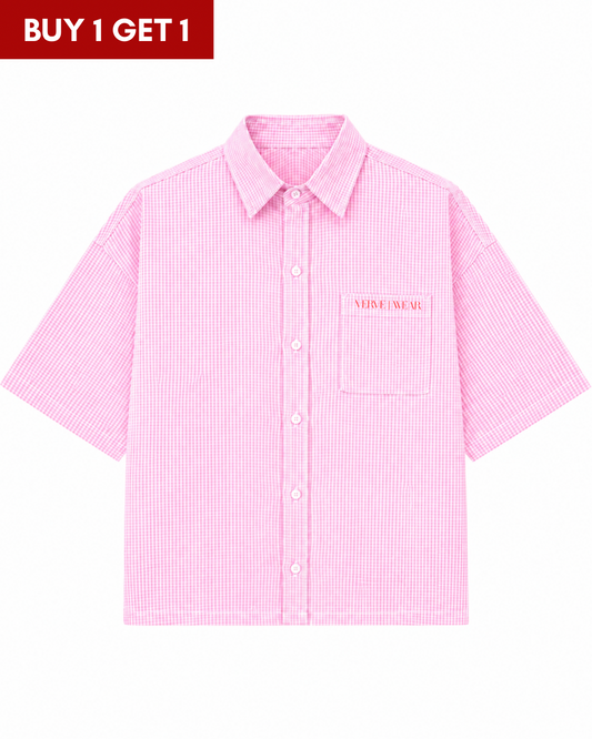 LIGHT PINK  BOXY SHIRT