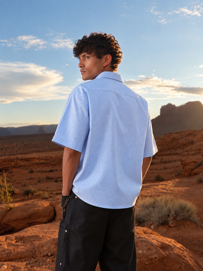 SKY BLUE BOXY SHIRT
