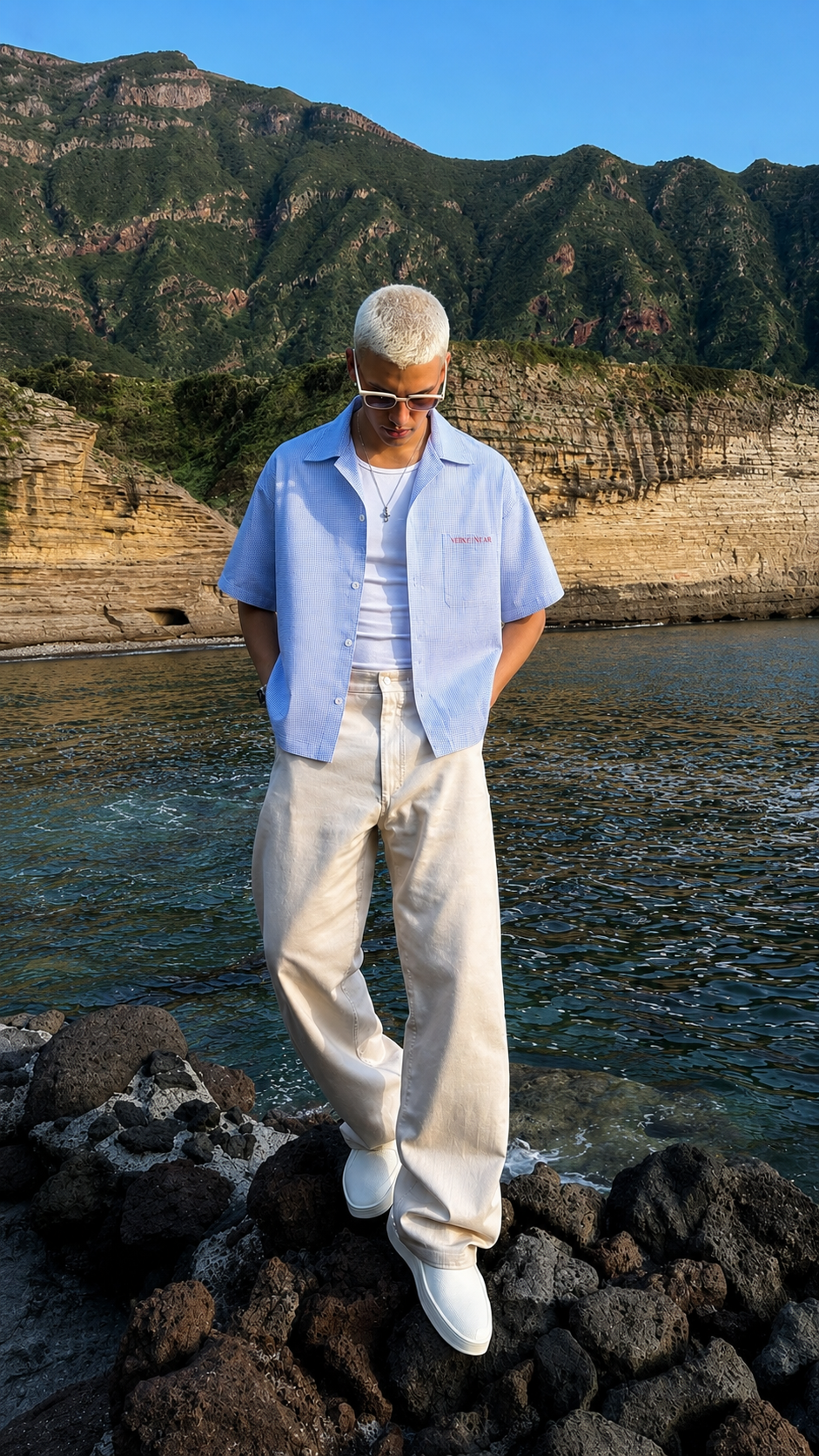 SKY BLUE BOXY SHIRT