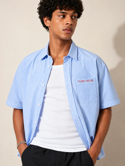 SKY BLUE BOXY SHIRT