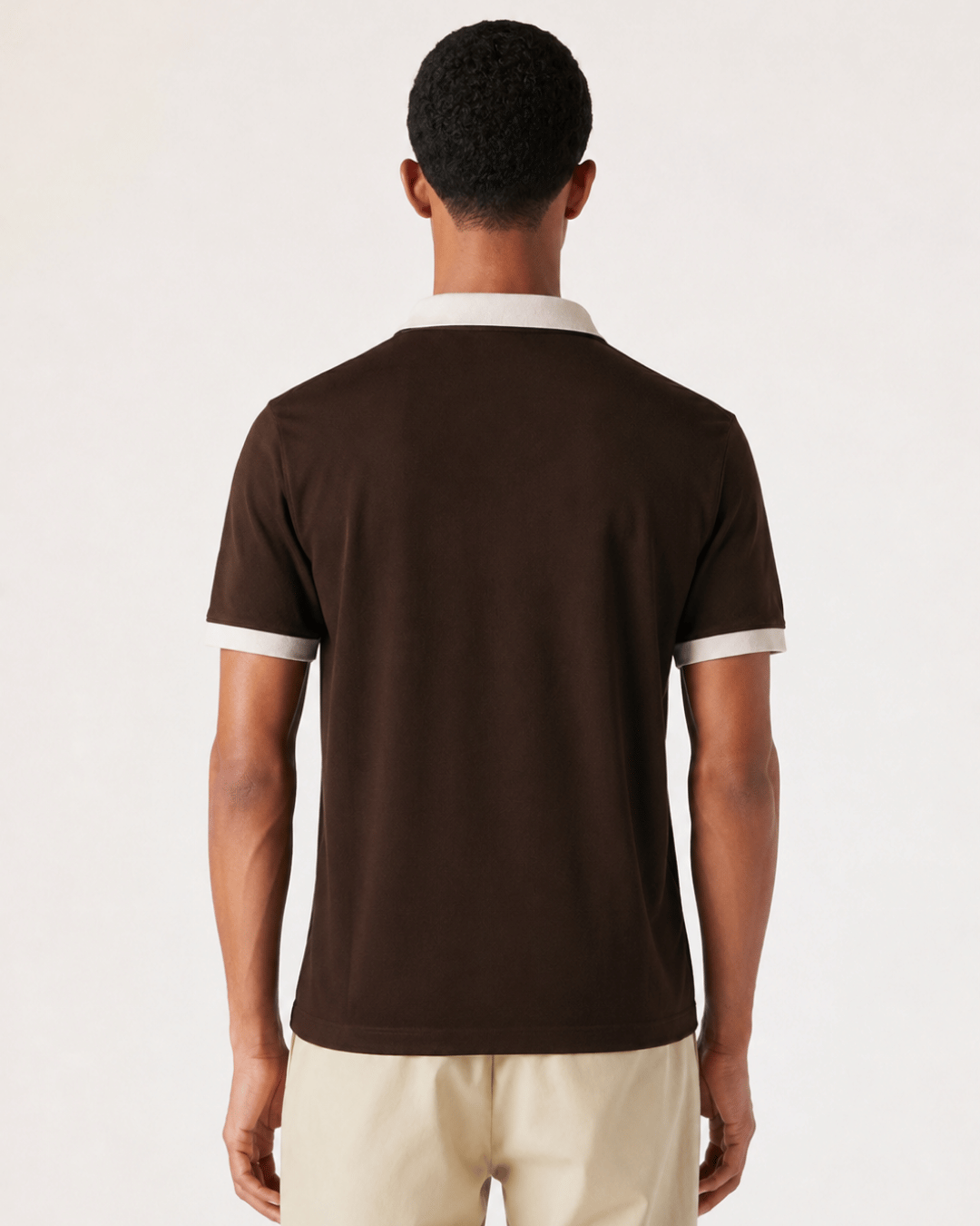 BROWN V-NECK POLO