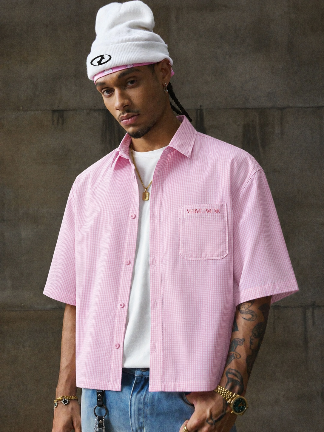 LIGHT PINK  BOXY SHIRT