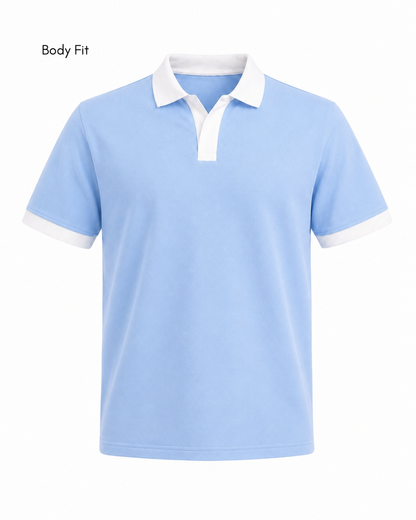 BLUE V-NECK POLO
