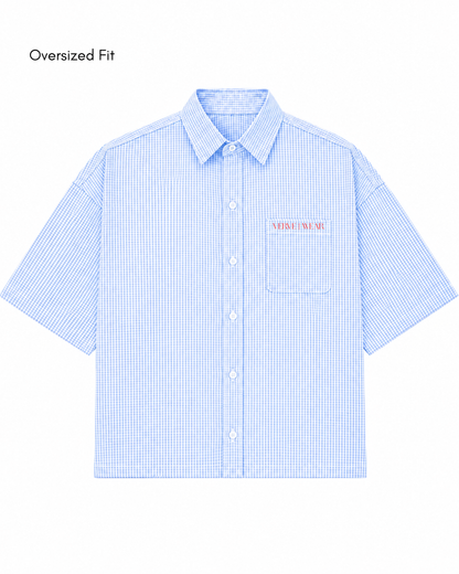 SKY BLUE BOXY SHIRT