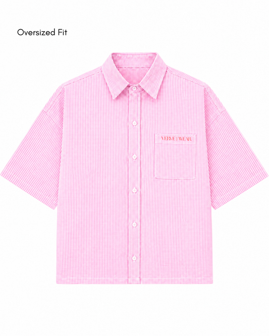 LIGHT PINK  BOXY SHIRT
