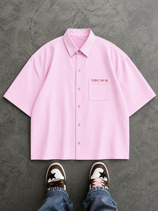 LIGHT PINK  BOXY SHIRT